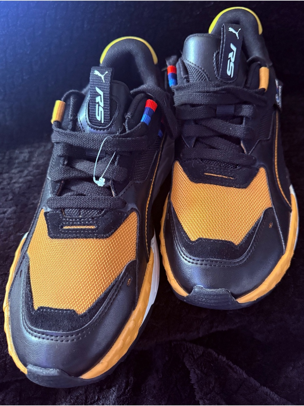 Puma Motorsports Men’s Black & Yellow Low-Top Sneakers - Picture 2 of 5